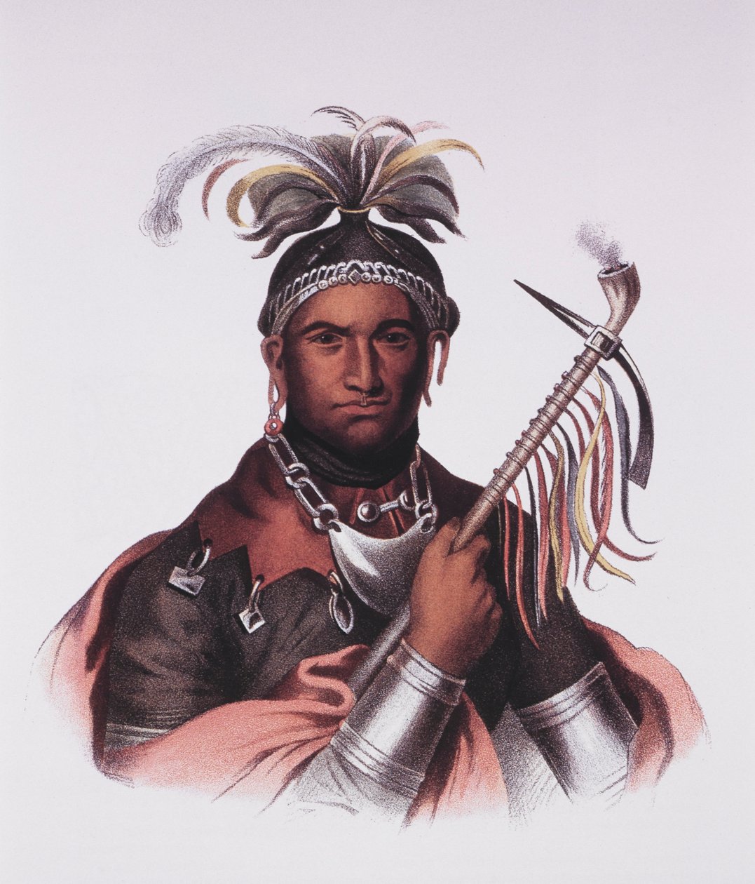 John Abeel Cornplanter Indián (litografie) od F. Bartoli