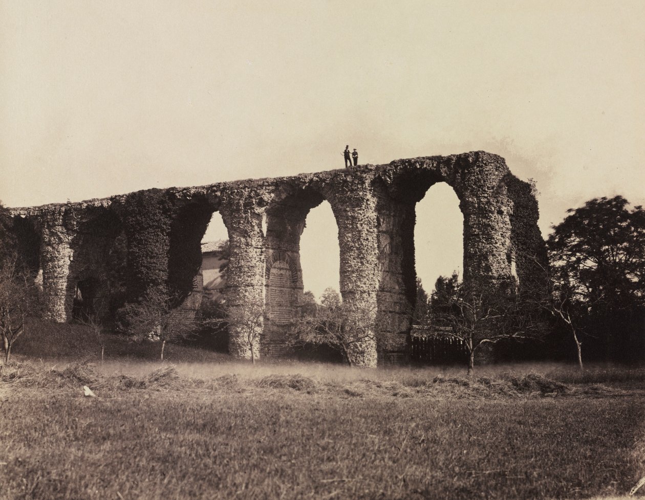 Římský akvadukt, Beaunant, Francie, c. 1857. od F. Chabrol