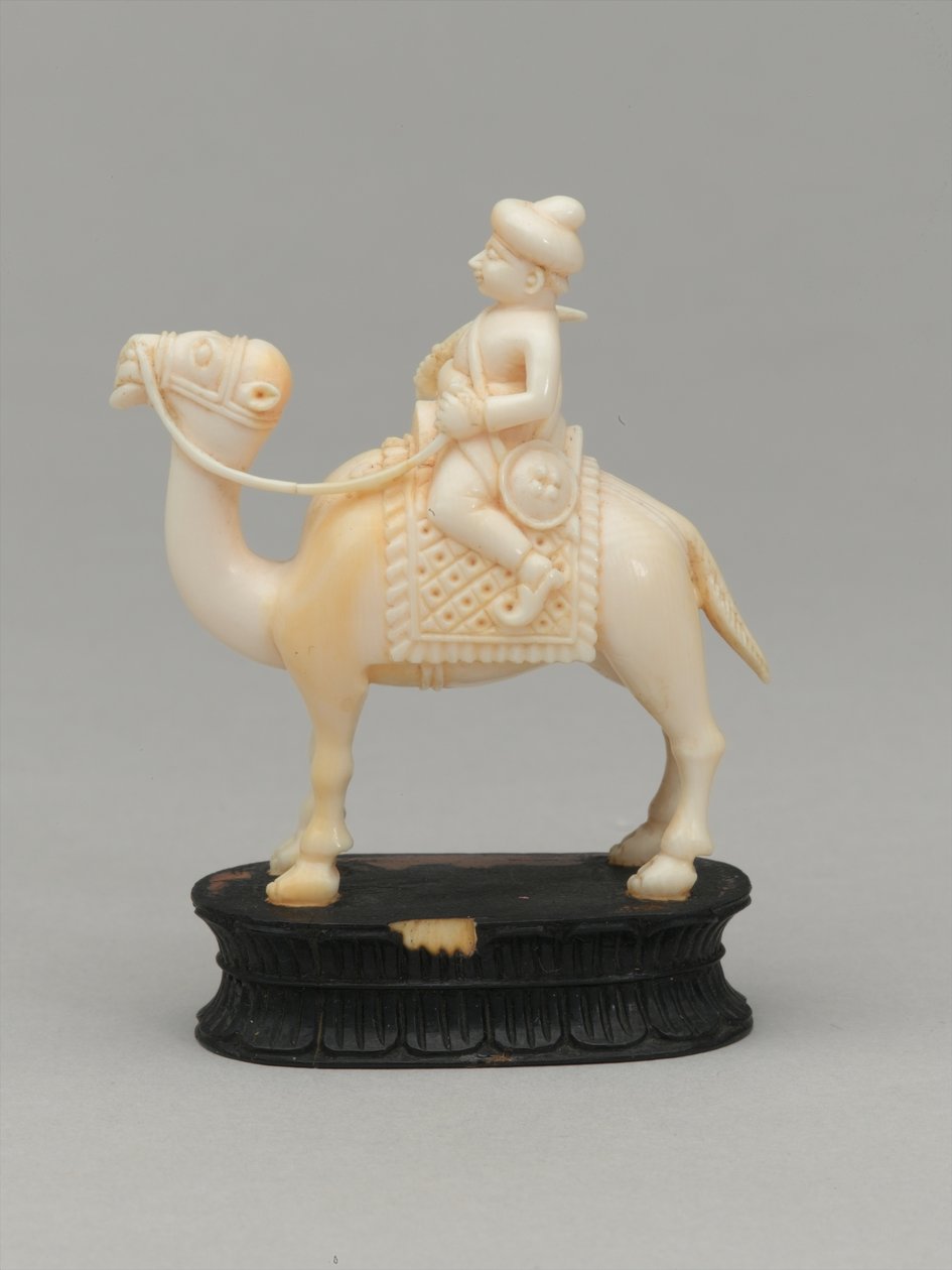 Černý rytíř, šachová figurka, Indie, cca 1820 od F. Ernest Jackson