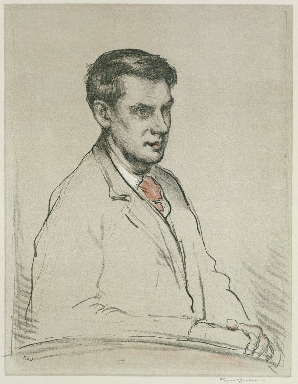 Portrét Alfreda Orage (tužka a akvarel na papíře) od F. Ernest Jackson