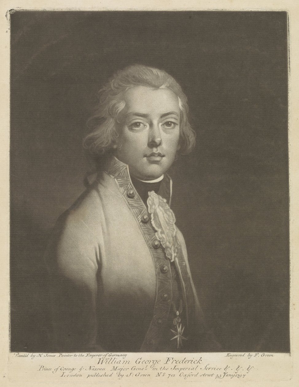 Portrét Frederika, prince z Orange-Nassau od F. Green