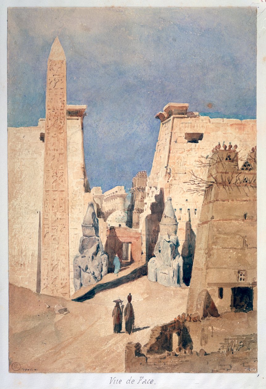 Louxor, zepředu, 19. století od F. H. Naudin