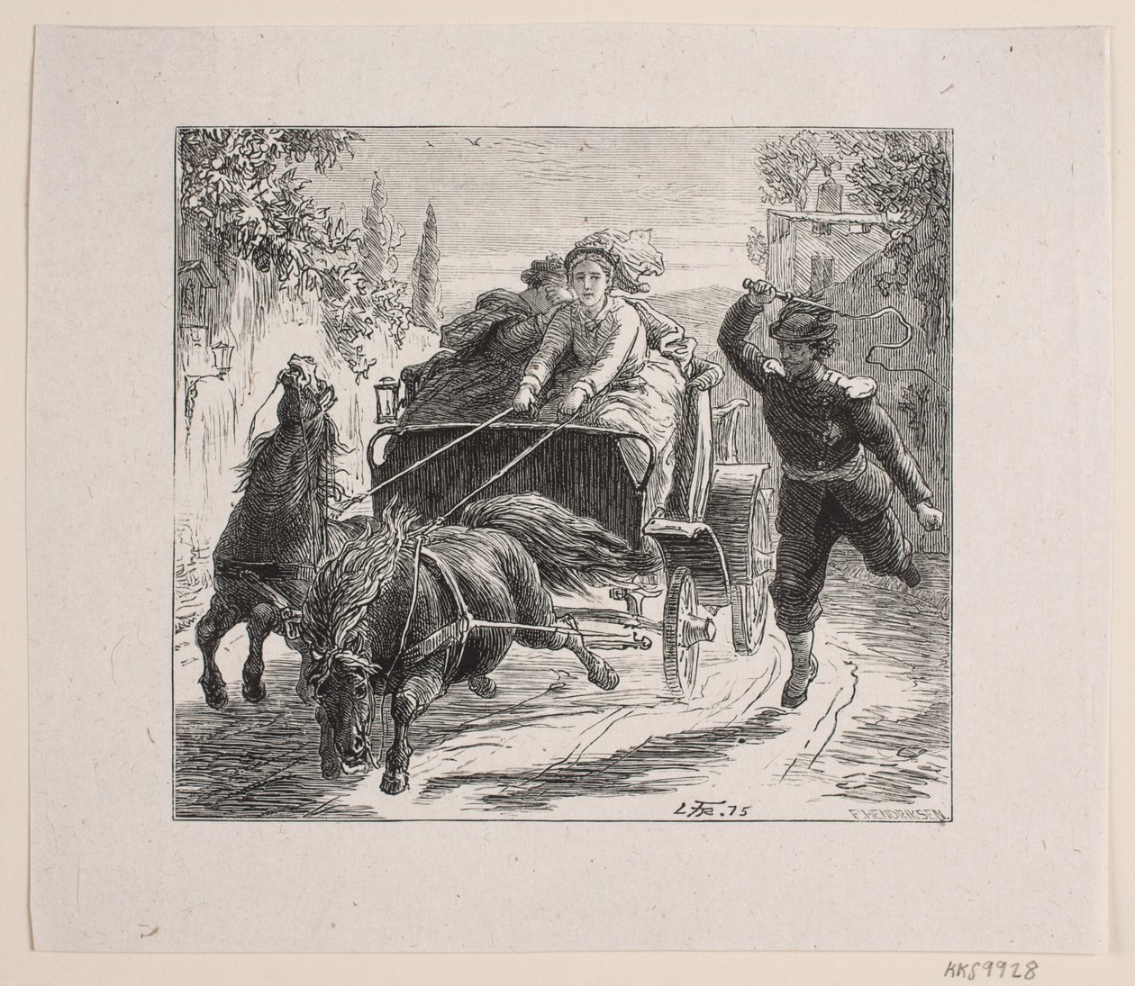 Ilustrace pro Bjørnstjerne Bjørnson "Sketa z Itálie" od F. Hendriksen