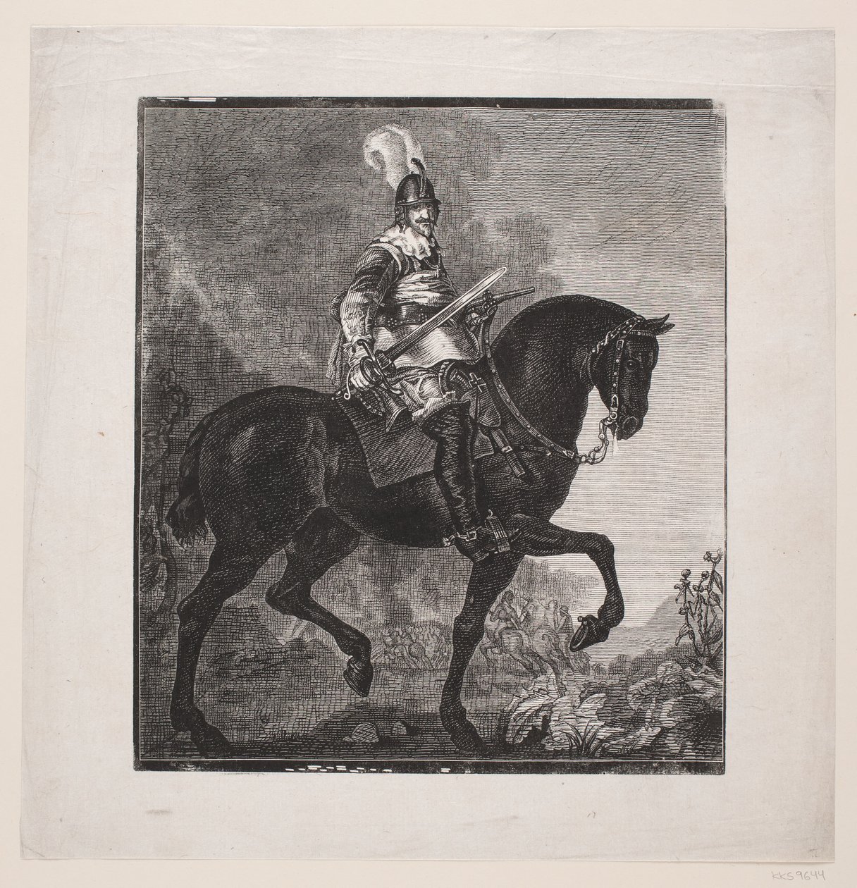 Karel van Mander: Christian IV na koni od F. Hendriksen