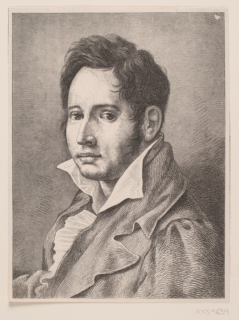 Portrét Oehlenschlägera od F. Hendriksen
