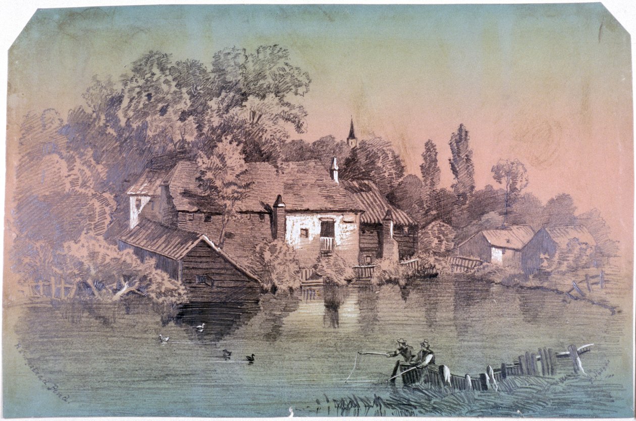 Hampstead Heath, Hampstead, Londýn, c1850 od F Hodges