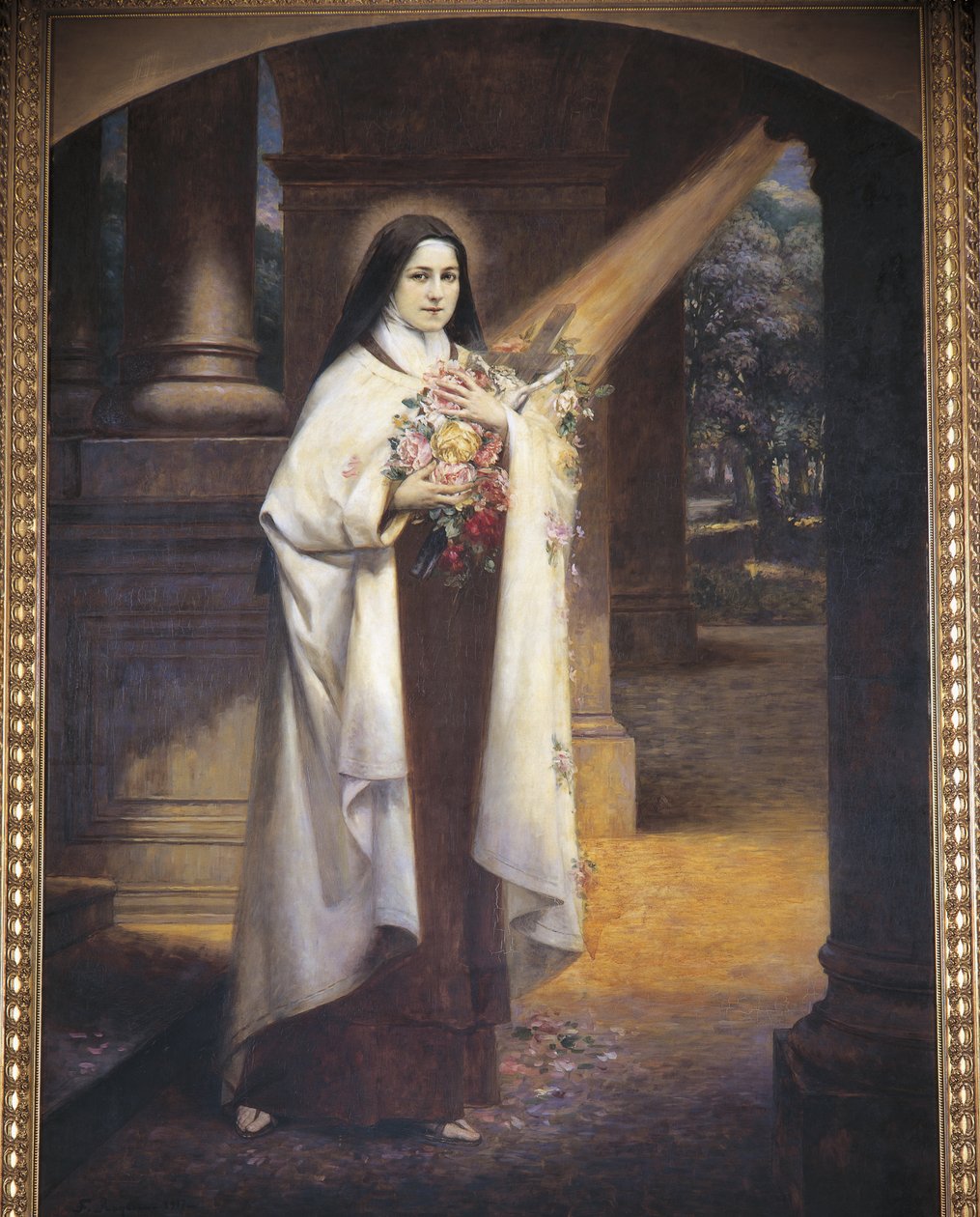 Svatá Terezie z Lisieux, 20. století (nástěnná malba) od F. Roytelet
