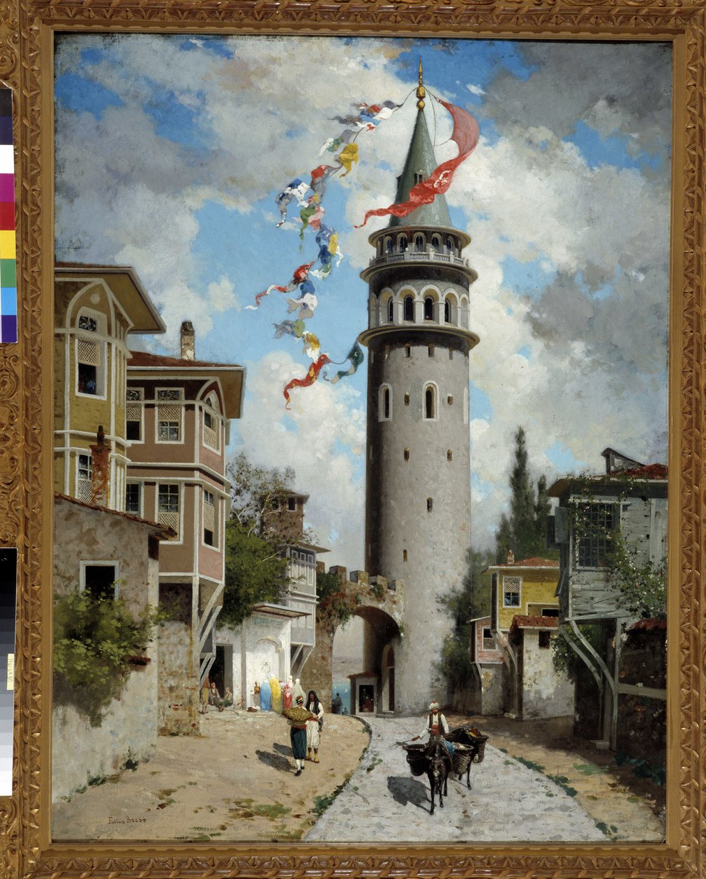 Pohled na věž Galata v Konstantinopoli. Obraz Fabius Brest (1823-1900). Povinná zmínka: Collection fondation needs de Provence, Marseille od Fabius Brest