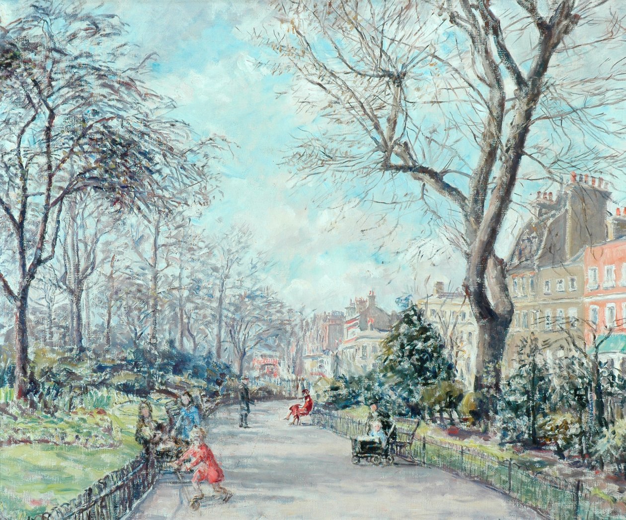 Cheyne Walk Gardens, kolem roku 1938 od Fairlie Harmar