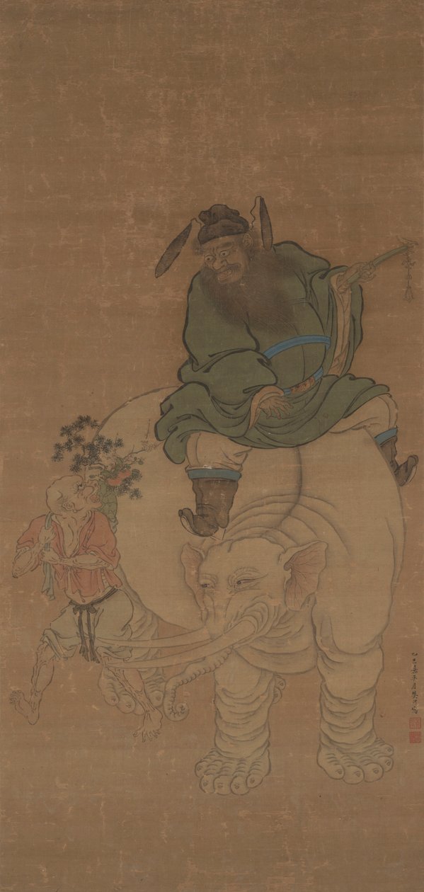 Zhong Kui Riding an Elephant od Fan Yi
