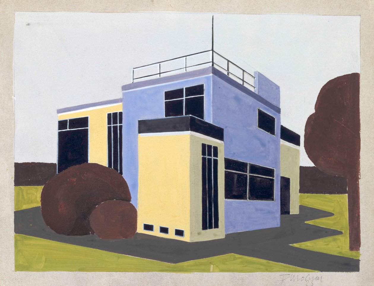 Design pro rodinný dům, 1923. od Farkas Molnar