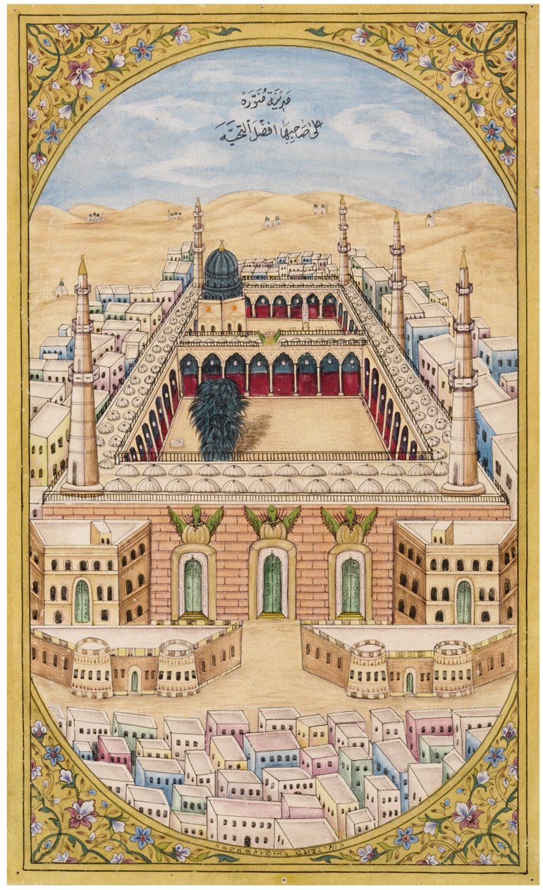 Prorokova mešita v Medině, c. 1880 od Fateh Muhammad Mussawar