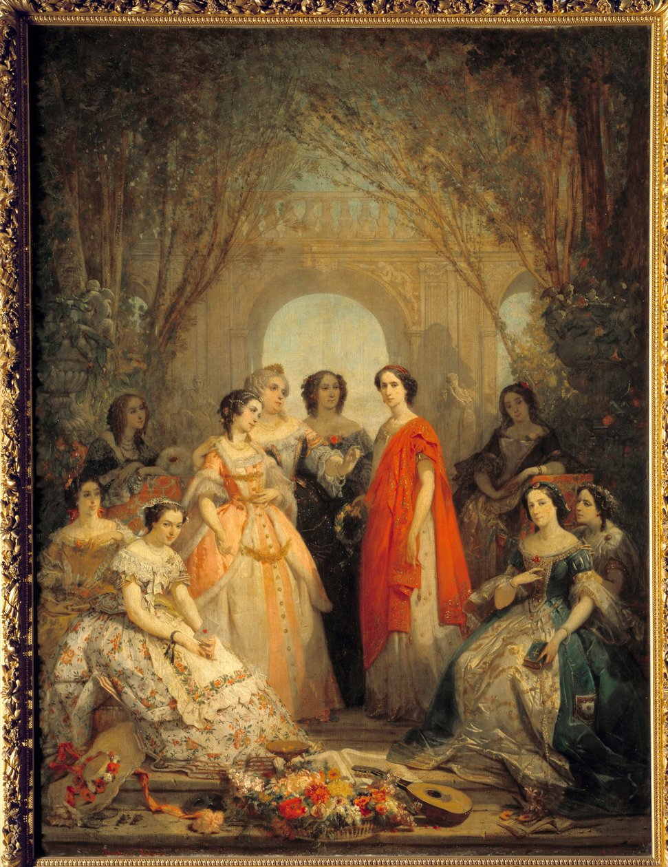 Ladies Societarians of Comedie Francaise v jejich roli od Faustin Besson