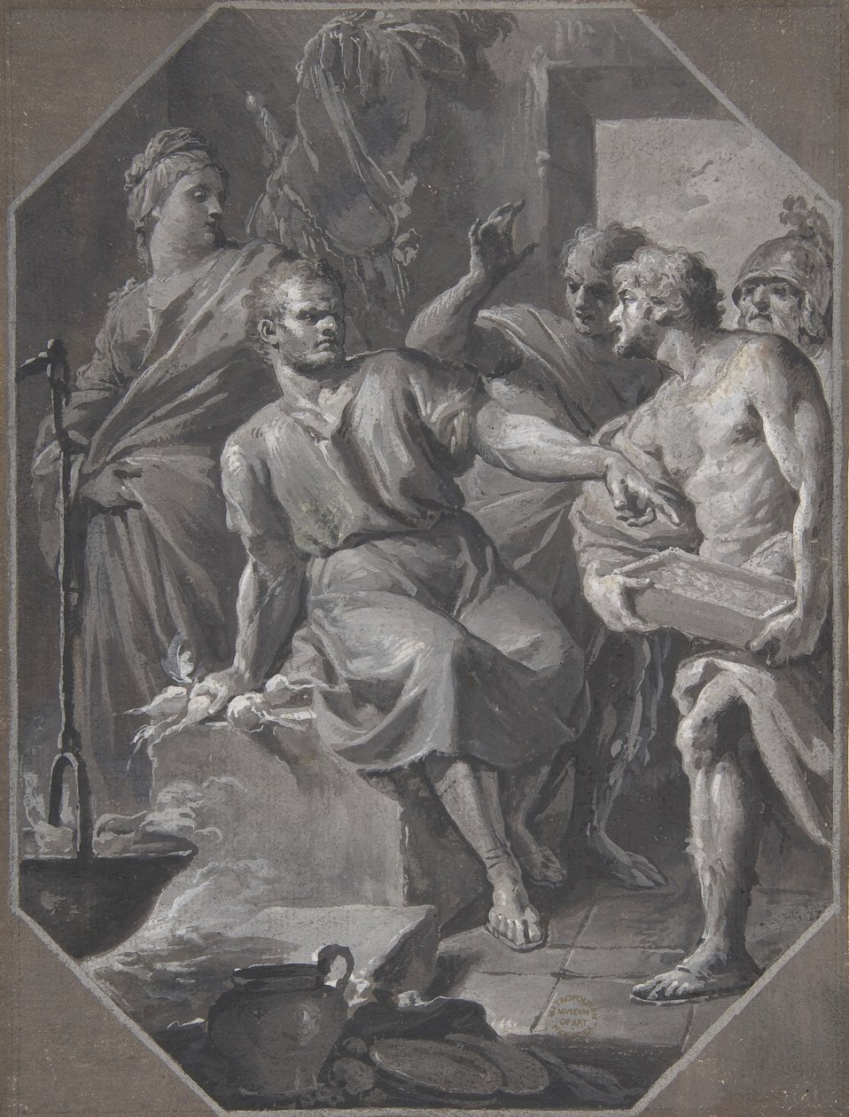 Manius Curius Dentatus Odmítání darů samnitských velvyslanců, 1732-92. od Fedele Fischetti
