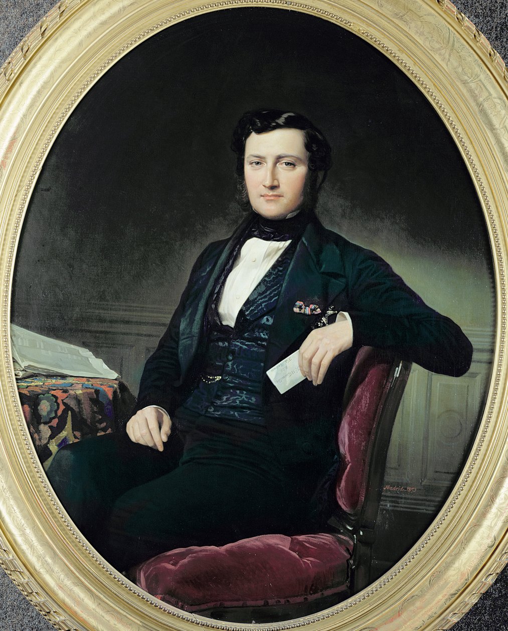 Portrét barona Weisweillera, 1853 od Federico de Madrazo y Kuntz