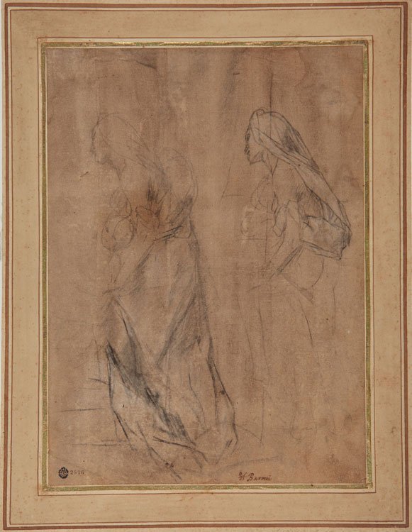 Svatá Alžběta s kojencem Janem Křtitelem studují pro Madonnu della Gatta od Federico Barocci