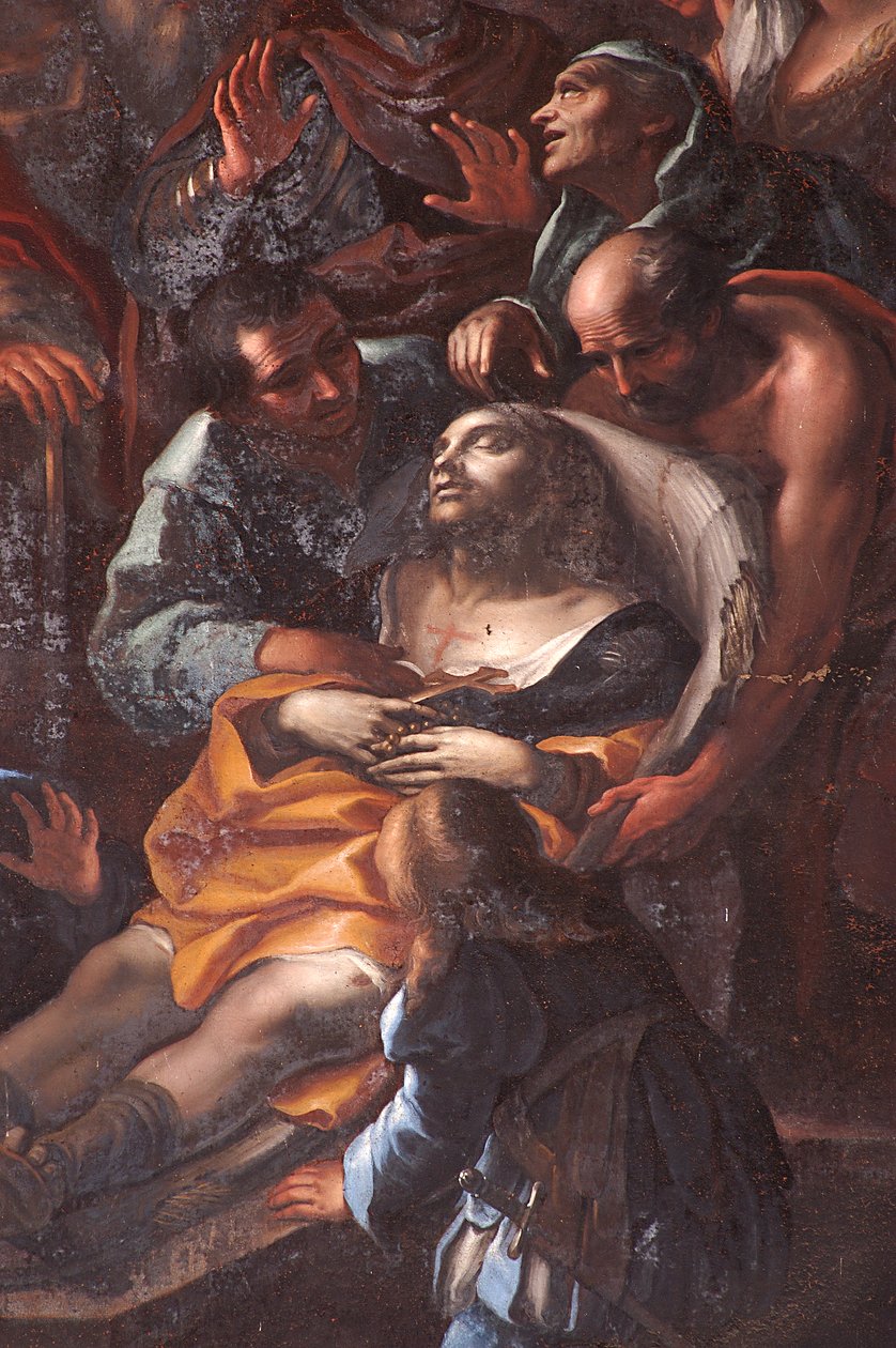 Smrt svatého Rocha ve vězeňské cele v Aroně, detail, 1691 od Federico Bianchi