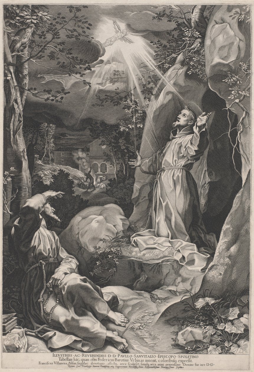 Svatý František přijímá stigmata od Federico Barocci