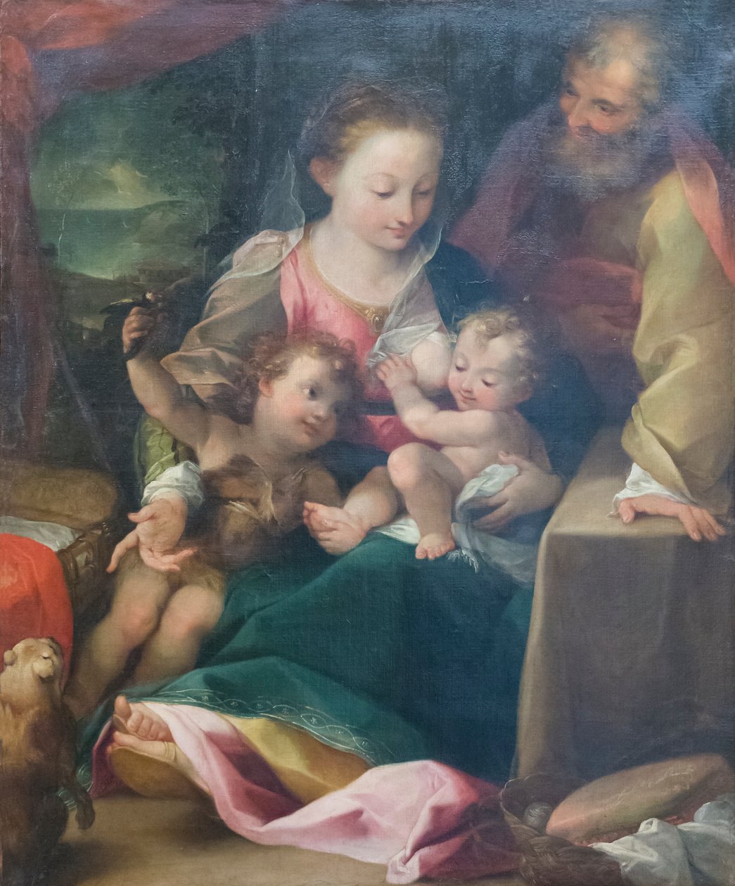 Svatá rodina a svatý Jan Křtitel od Federico Fiori (after) Barocci or Baroccio
