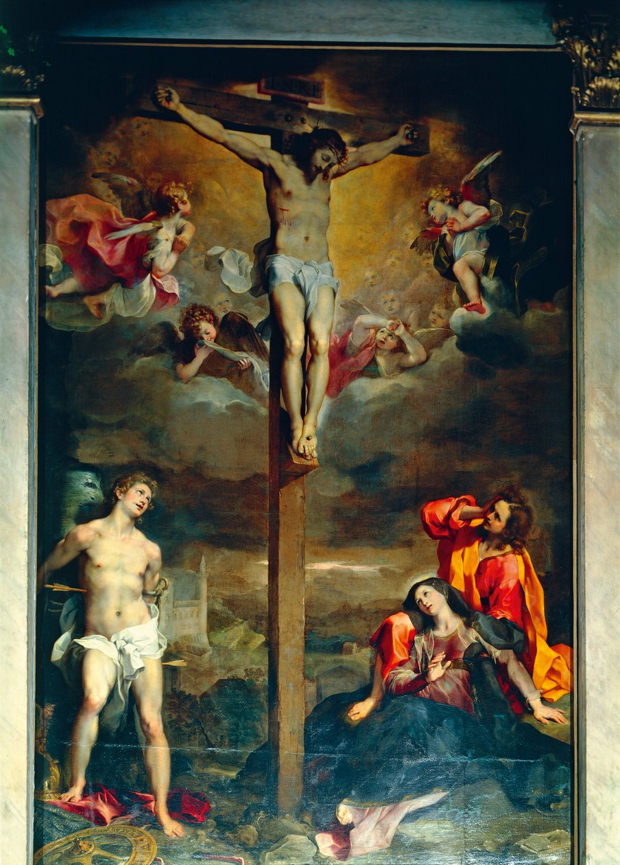 Ukřižování s Pannou a svatými od Federico Fiori Barocci or Baroccio