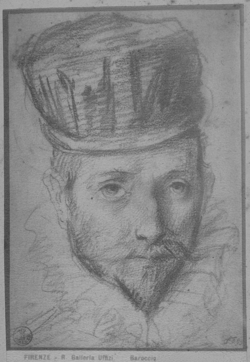 Francesco Maria della Rovere (červené a černé křídy na papíře) od Federico Fiori Barocci or Baroccio