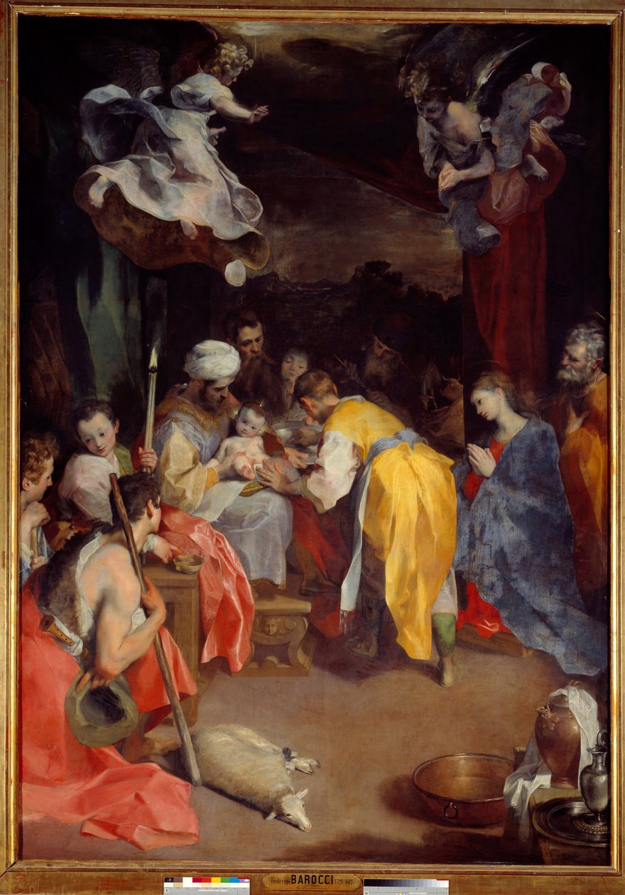 Obraz Obřízka Ježíše od Federica Barocciho (1526/35-1612) známý jako Le Baroche Dim. 3,5x2,5m od Federico Fiori Barocci or Baroccio