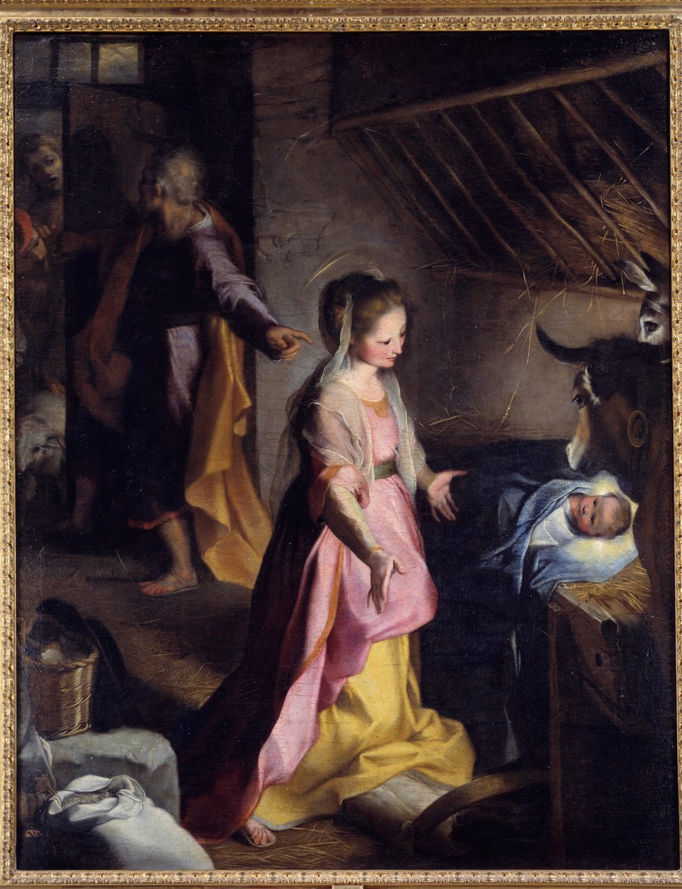 Obraz Narození Páně od Federica Barocciho zvaný Baroko nebo Il Baroccio (1528-1612) od Federico Fiori Barocci or Baroccio