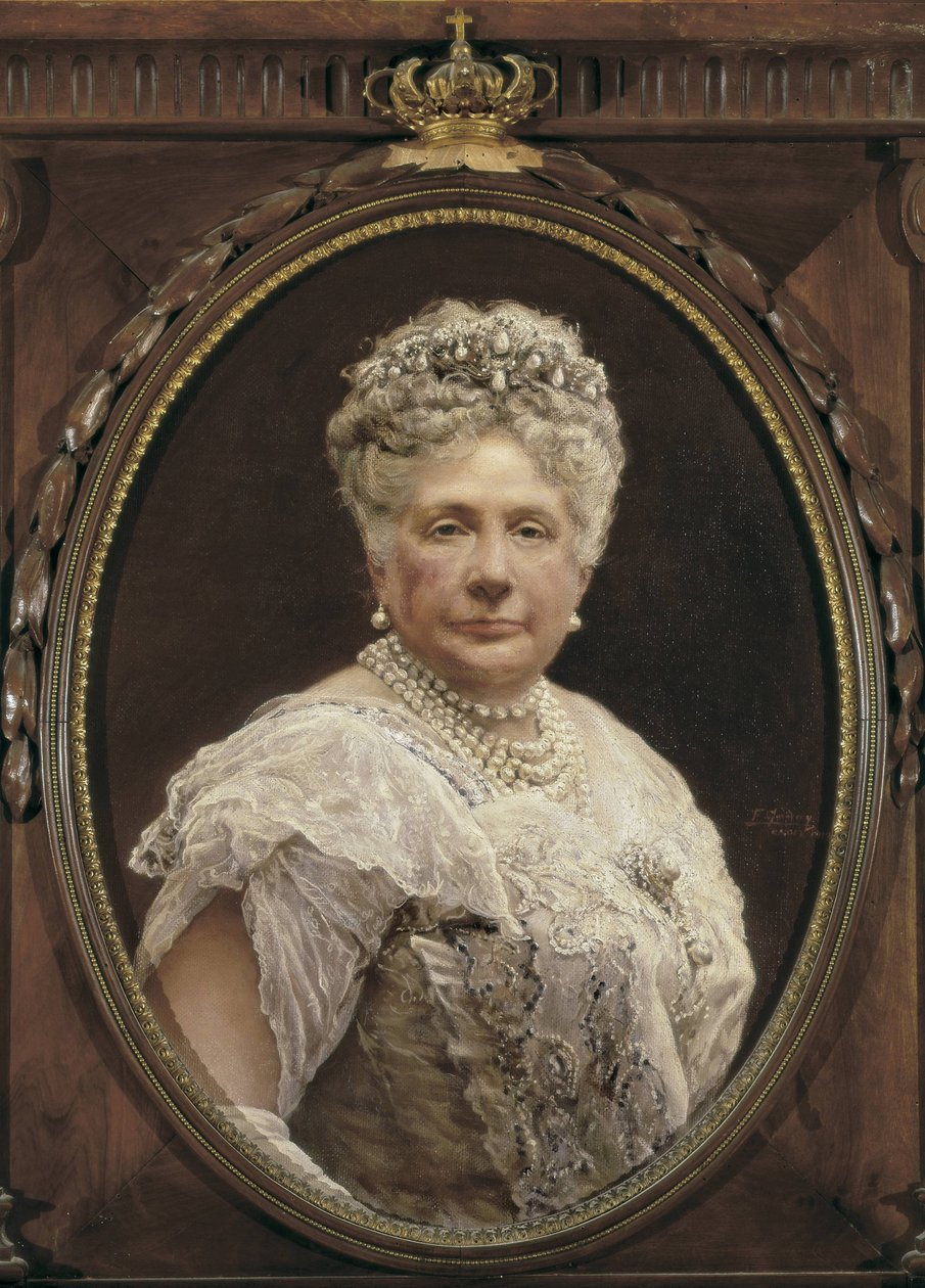Portrét Isabelly Borbonské, Infanta Španělska, dcery Isabelly II a sestry Alfonse XII (olej na plátně) od Federico Godoy y Castro