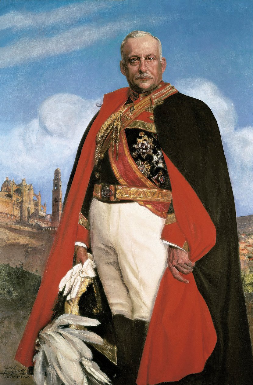 Portrét Miguela Prima de Rivery (1870-1930), španělského vojenského politika a diktátora v letech 1923 až 1930, 20. století (olej na plátně) od Federico Godoy y Castro