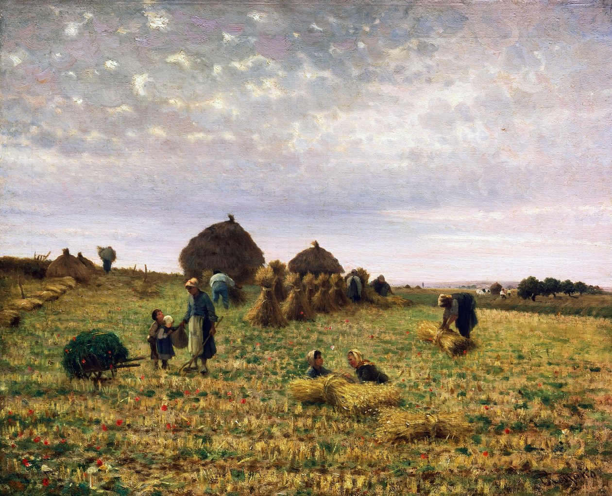 Sklizeň, obraz Federica Rossana (1835-1912), olej na plátně, 65x80 cm od Federico Rossano