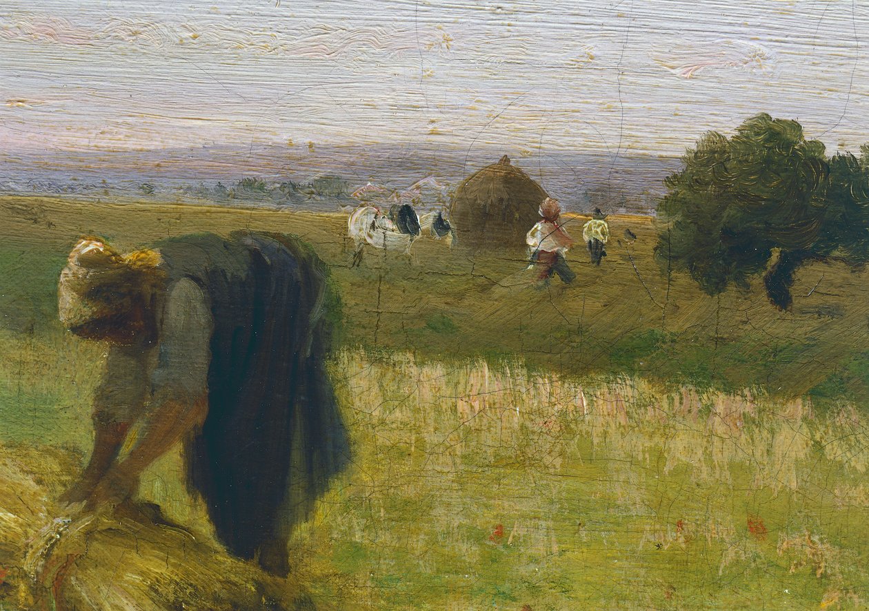Sklizeň, obraz Federica Rossana (1835-1912), olej na plátně, 65x80 cm, detail od Federico Rossano