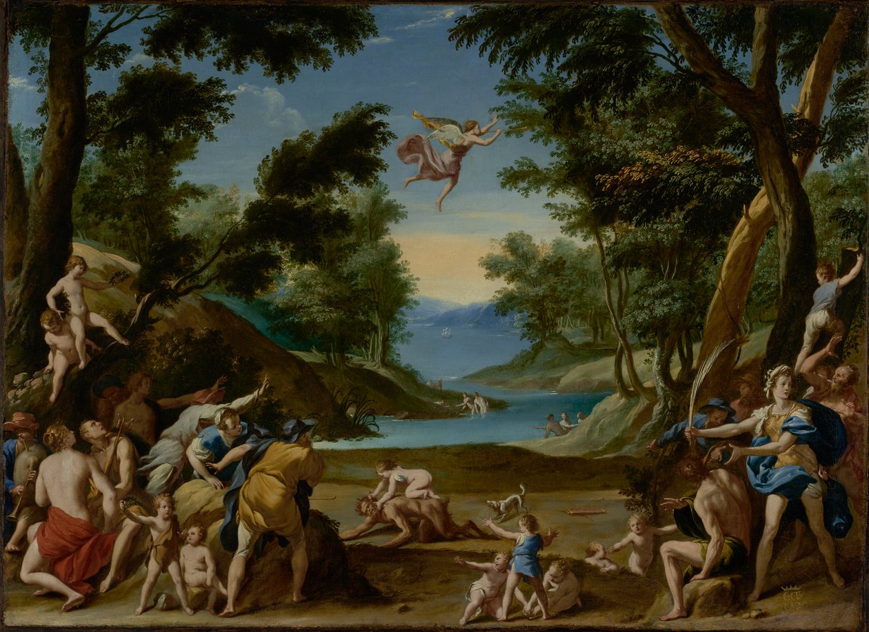 Cupid a Pan, kolem 1600 od Federico Zuccaro