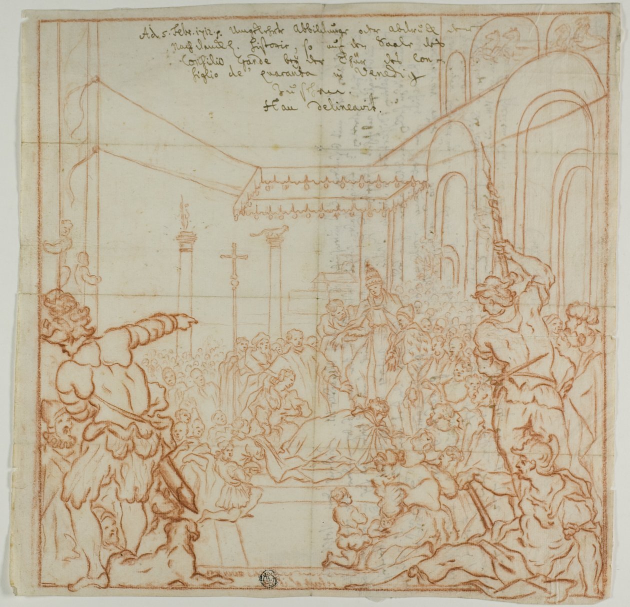 Podřízení císaře Fridricha Barbarossy papeži Alexandru III od Federico Zuccaro