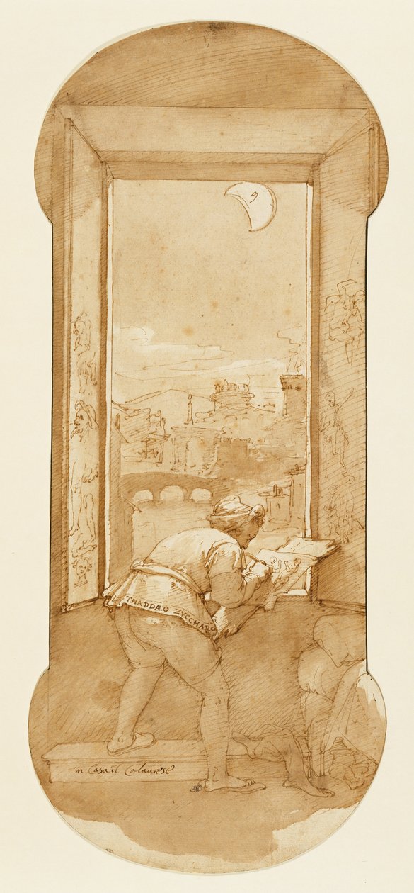 Taddeo Kresba Moonlight v Calabreseově domě od Federico Zuccaro