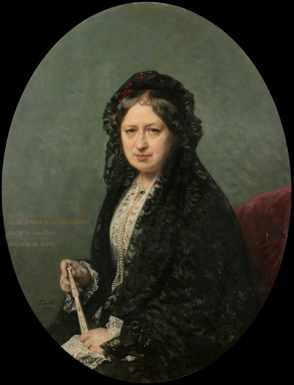 María Encarnación Cueto de Saavedra, vévodkyně z Rivas od Federico de Madrazo y Kuntz