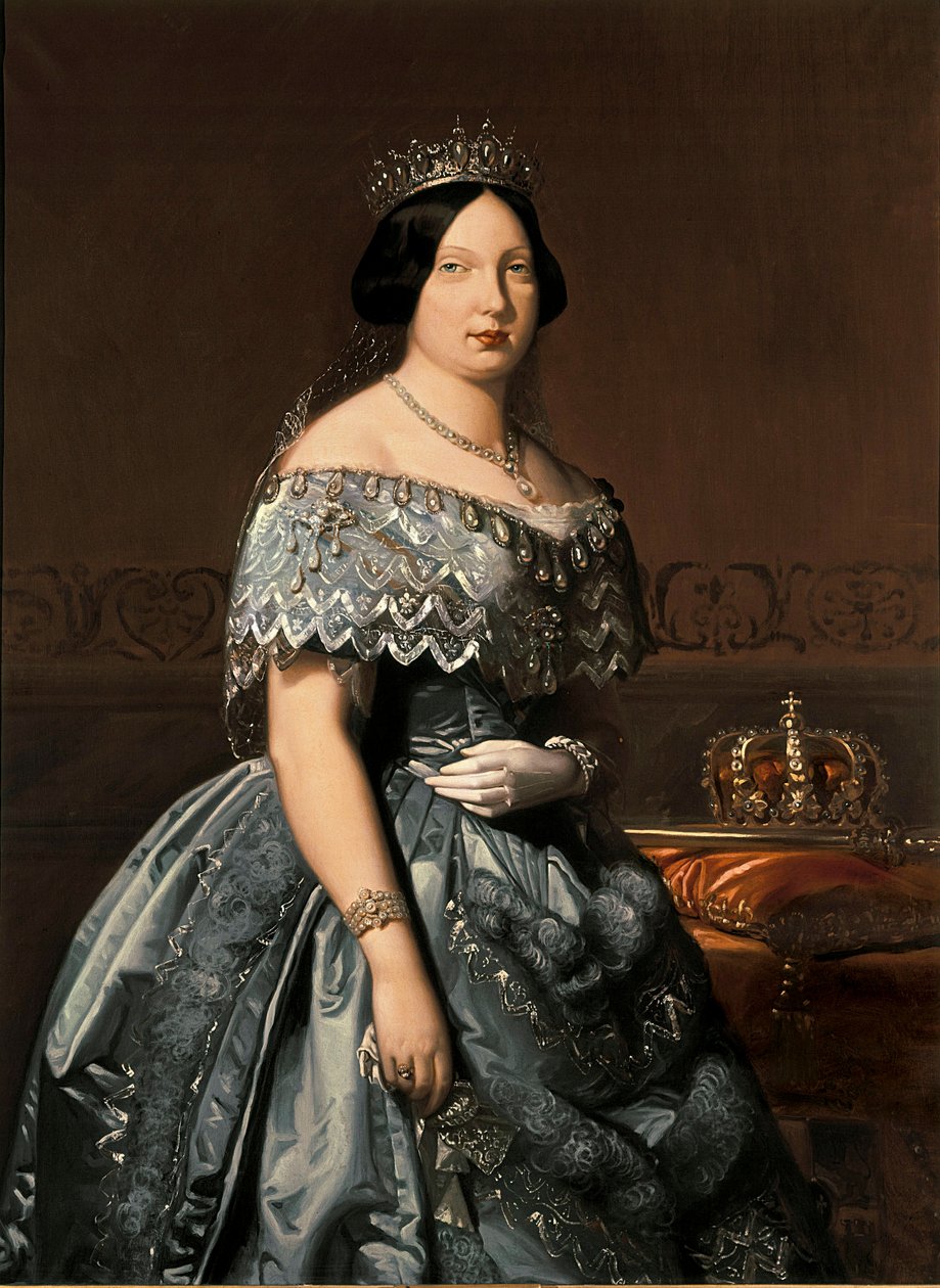 Španělská královna Isabella II, obraz od Federica Madraza od Federico de Madrazo y Kuntz