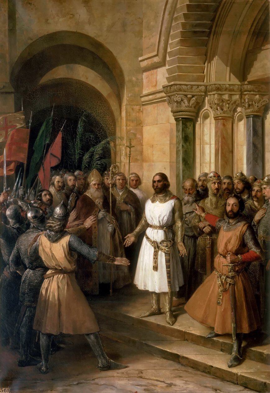 Zvolení Godfreye z Bouillonu králem Jeruzaléma dne 23. července 1099 od Federico de Madrazo y Kuntz