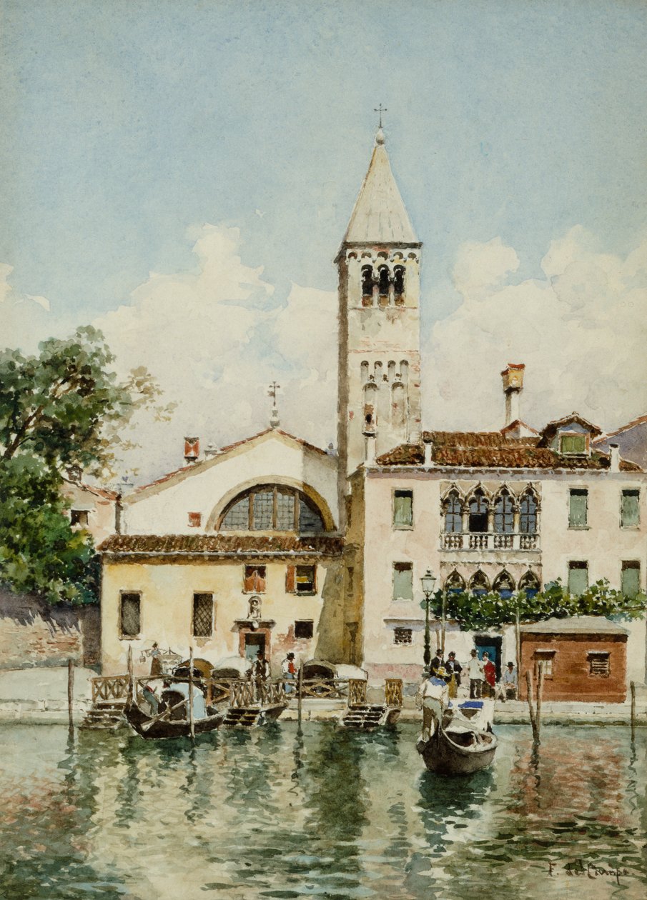 San Samuele, Benátky (akvarel) od Federico del Campo