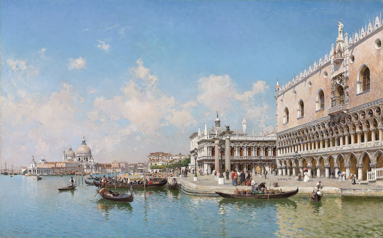 Dóžecí palác a Santa Maria della Salute, 1896 od Federico del Campo