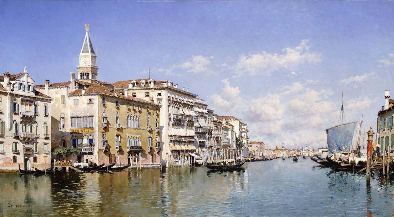 Canal Grande, Benátky, 1883 od Federico del Campo