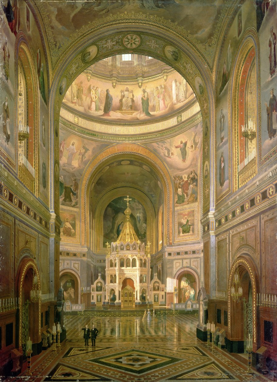 Interiér kostela Krista Spasitele v Moskvě, 1883 od Fedor Andreevich Klages
