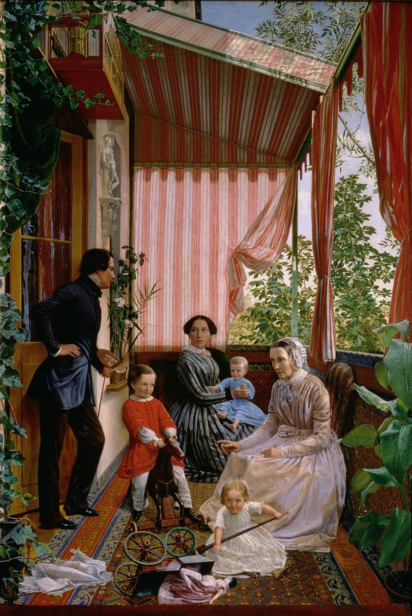 Na balkoně, 1857 od Fedor Mikhailovich Slavyansky