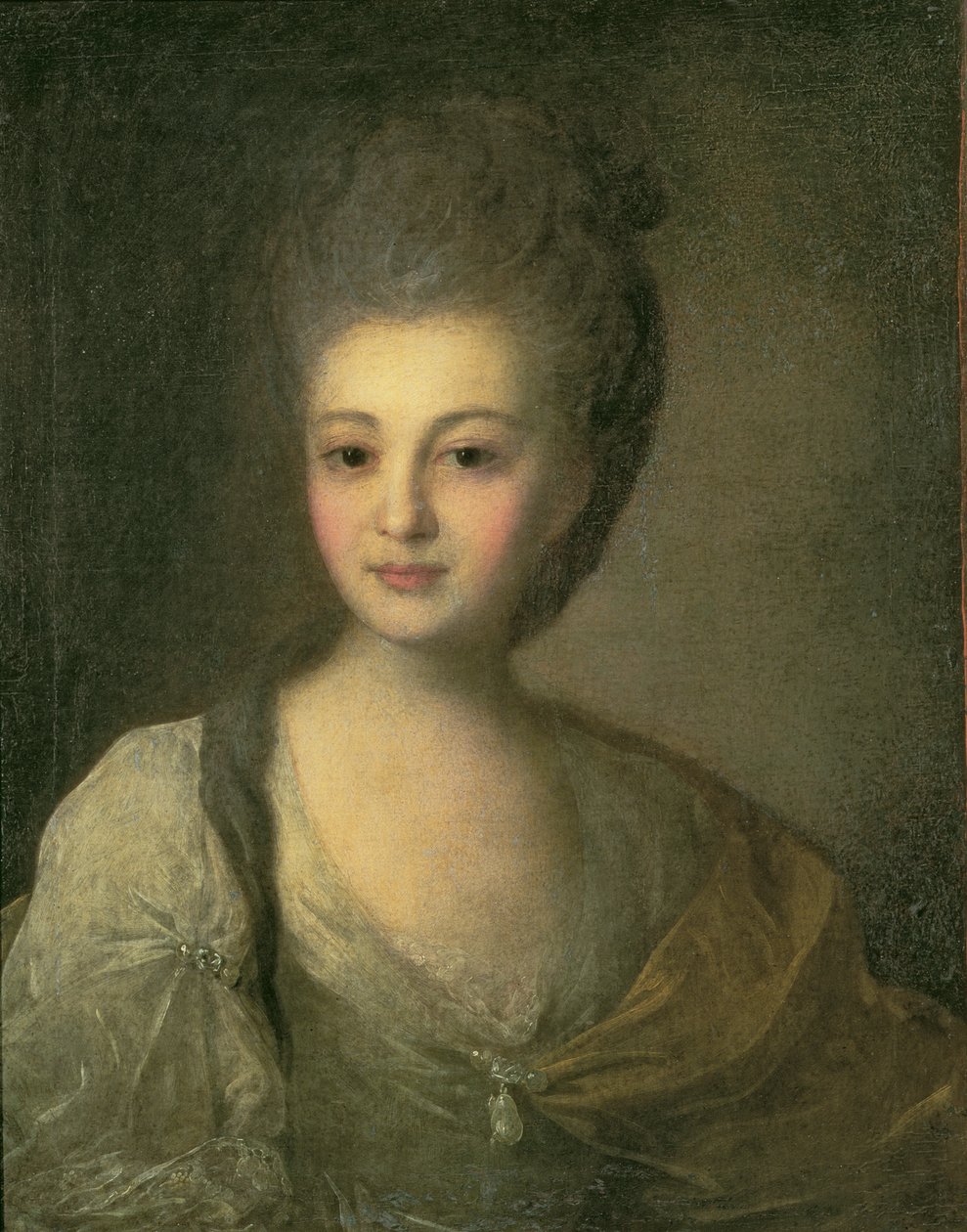 Portrét Aleksandry P. Struyskaya (1754-1840) 1772 od Fedor Stepanovich Rokotov
