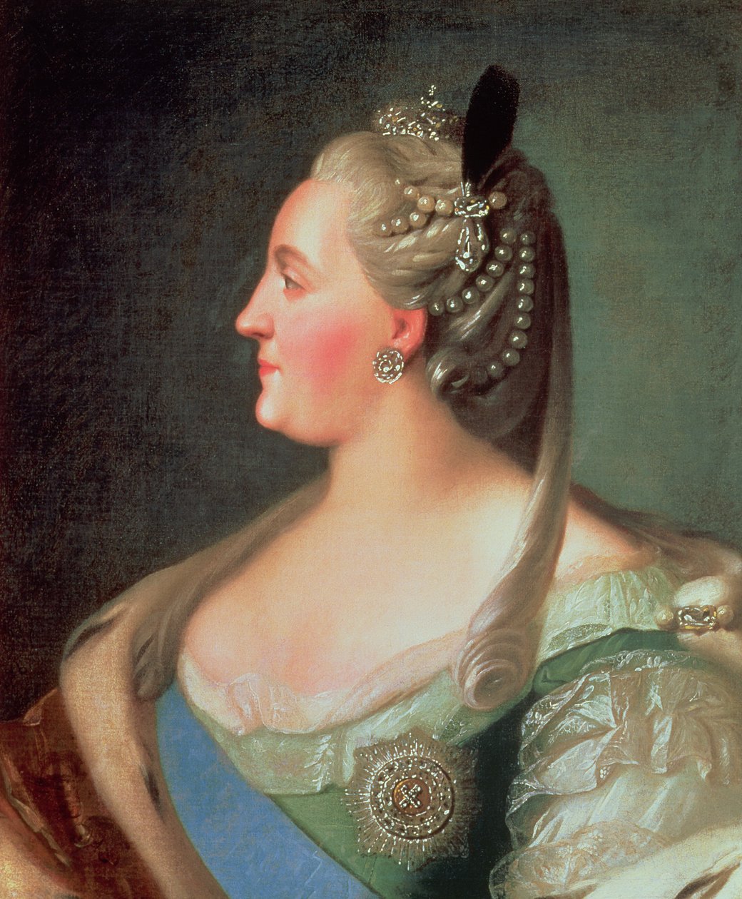 Portrét císařovny Kateřiny II. Veliké (1729-96), po roce 1763 od Fedor Stepanovich Rokotov