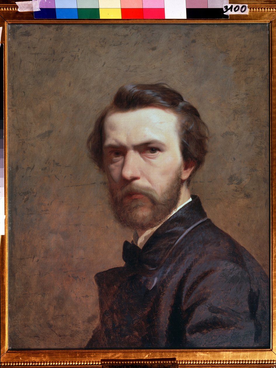 "Autoportrét" Malba od Feodora Andrejeviče Bronnikova (1827-1902) 1860-1870 Kouř. 61x48 km Státní Treťjakovská galerie Moskva od Fedor Andreevich Bronnikov