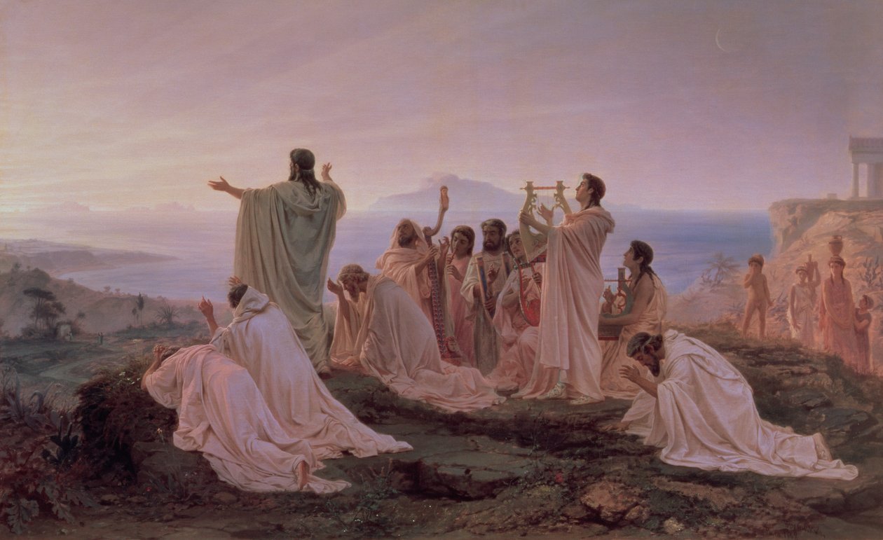 Pythagorejský hymnus na vycházející slunce, 1869 od Fedor Andreevich Bronnikov