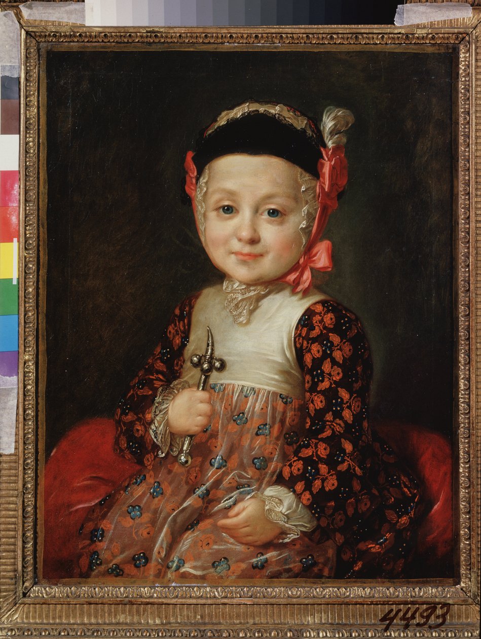 Portrét Alexeje Grigorieviče Bobrinského (1762-1813) jako dítěte. (nemanželské dítě Kateřiny II od Fedor Stepanovich Rokotov
