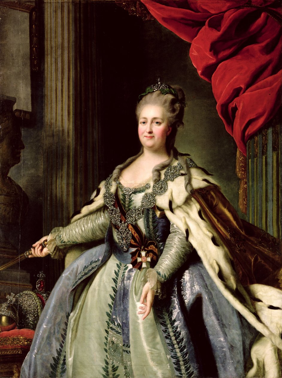 Portrét Kateřiny II. (1729-96) kolem roku 1770 (olej na plátně) od Fedor Stepanovich Rokotov
