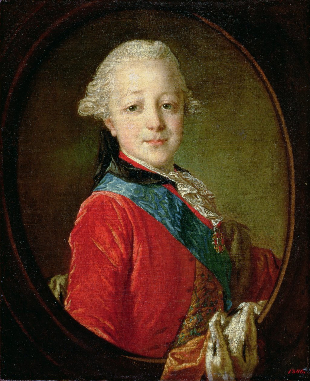 Portrét Pavla Petroviče (1754-1801) 1761 od Fedor Stepanovich Rokotov