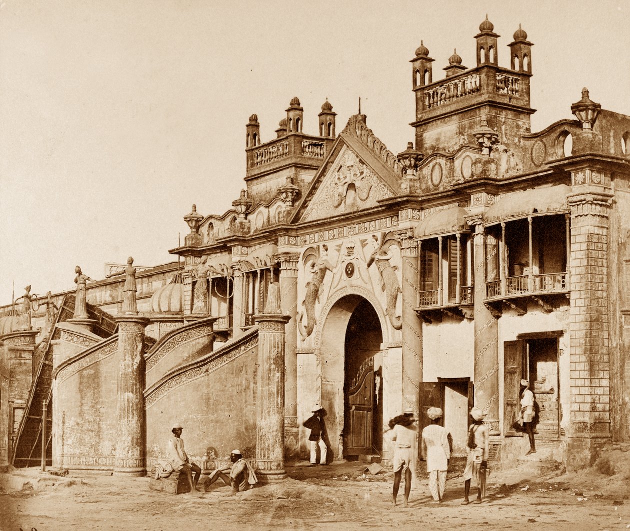 Brána vedoucí do Kaiserbaghu, Lucknow od Felice Beato